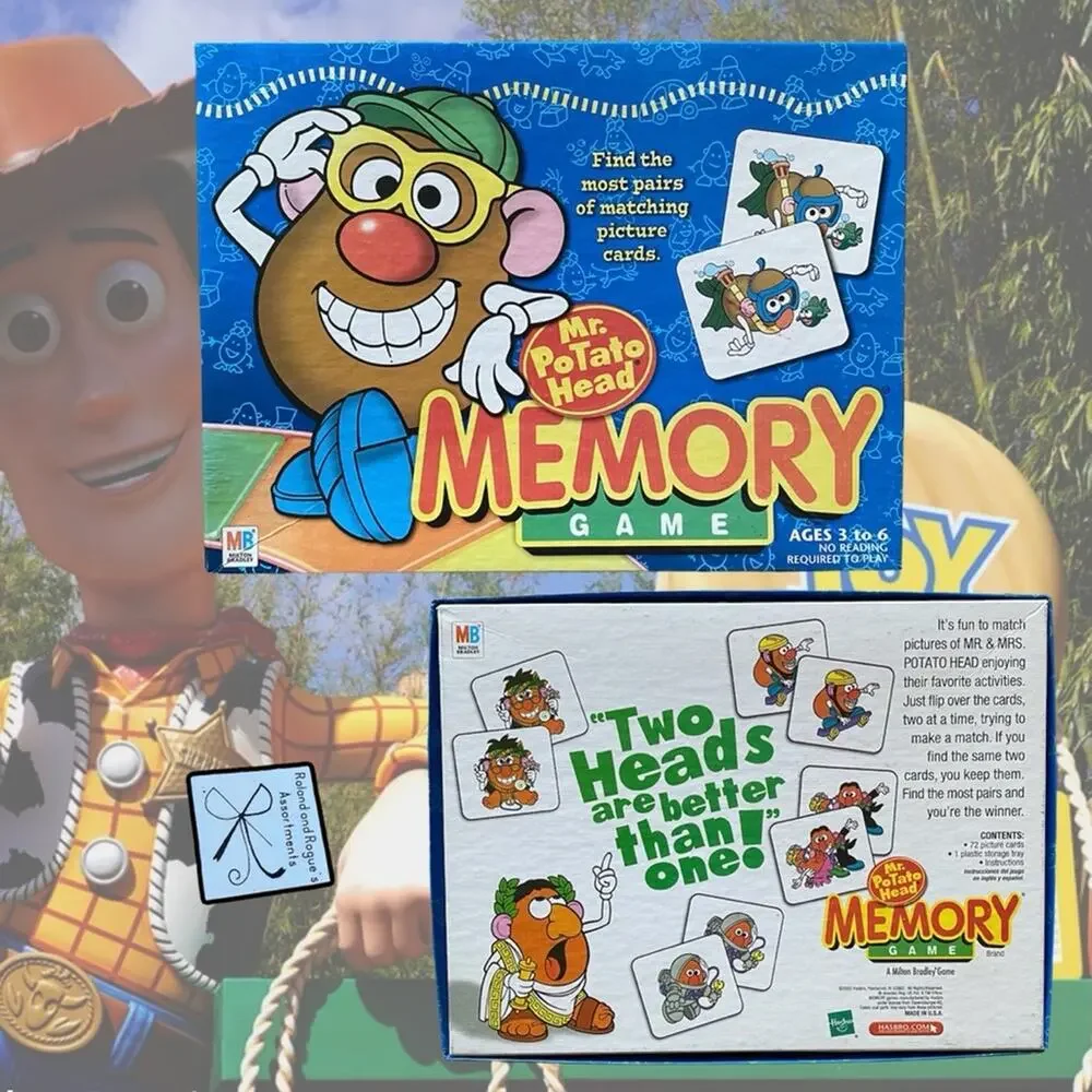 MB Hasbro 2002 Mr. Potato Head Memory Game Complete